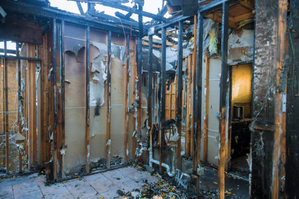 Professional Fire Damage Removal technician working in Marinette, WI